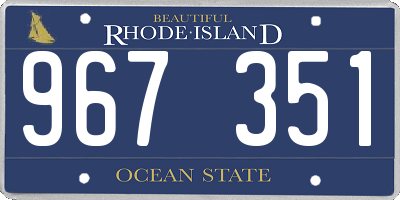 RI license plate 967351
