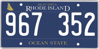 RI license plate 967352