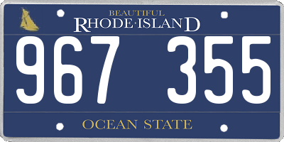 RI license plate 967355