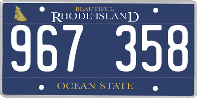 RI license plate 967358