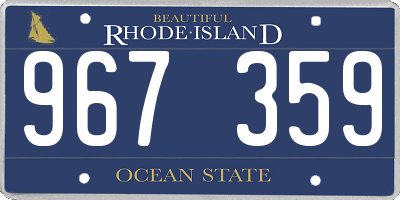 RI license plate 967359