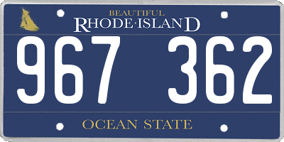 RI license plate 967362