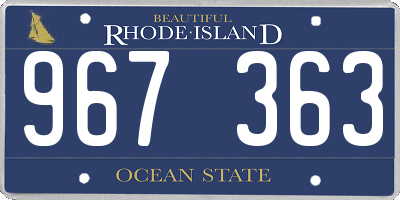RI license plate 967363