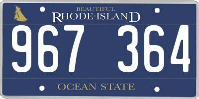 RI license plate 967364