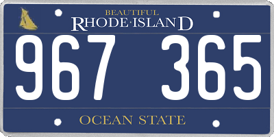 RI license plate 967365