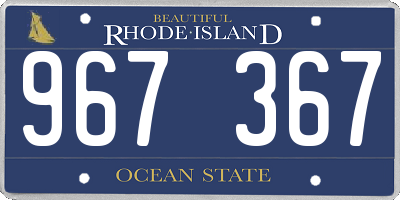RI license plate 967367