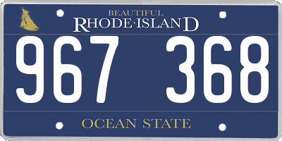 RI license plate 967368