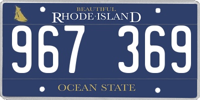 RI license plate 967369