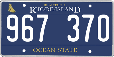 RI license plate 967370