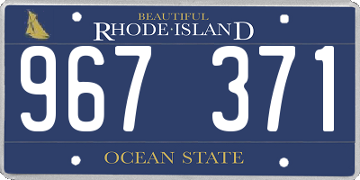 RI license plate 967371