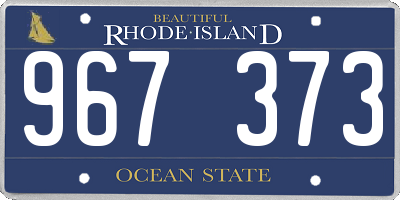 RI license plate 967373