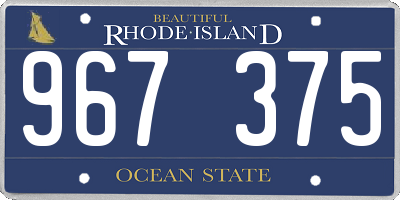 RI license plate 967375