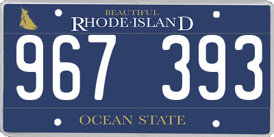 RI license plate 967393
