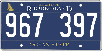 RI license plate 967397