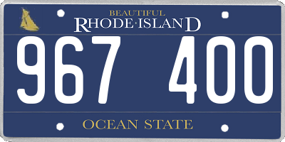 RI license plate 967400