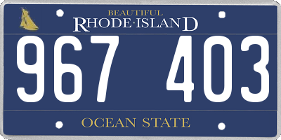 RI license plate 967403