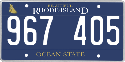 RI license plate 967405