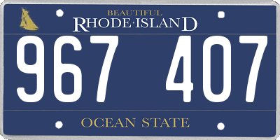 RI license plate 967407