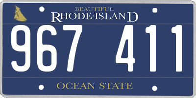 RI license plate 967411