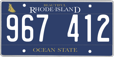 RI license plate 967412