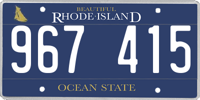 RI license plate 967415