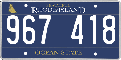 RI license plate 967418