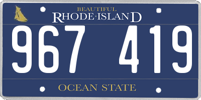 RI license plate 967419