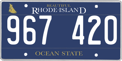 RI license plate 967420