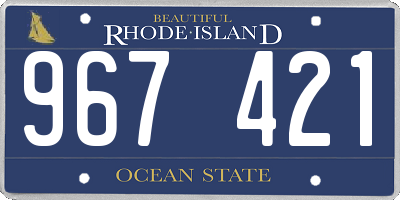 RI license plate 967421