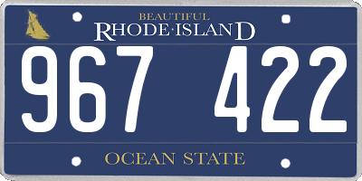 RI license plate 967422