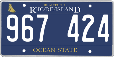RI license plate 967424