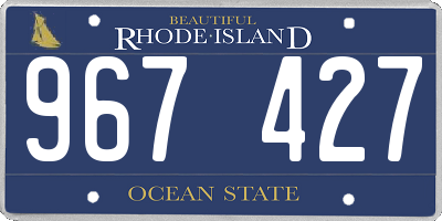 RI license plate 967427