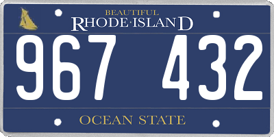 RI license plate 967432