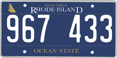 RI license plate 967433