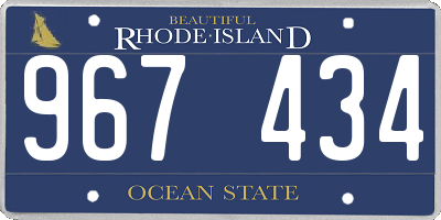 RI license plate 967434