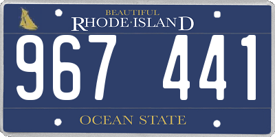 RI license plate 967441
