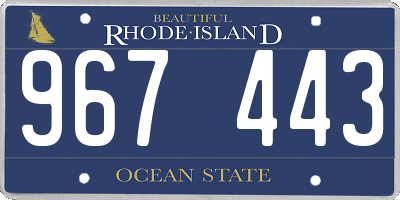 RI license plate 967443