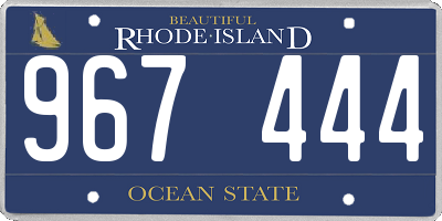 RI license plate 967444
