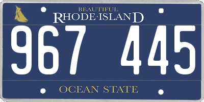 RI license plate 967445