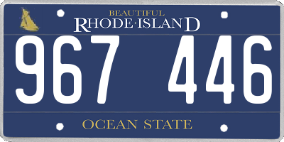 RI license plate 967446