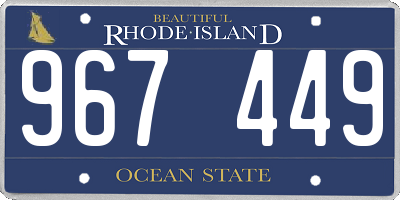 RI license plate 967449