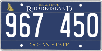 RI license plate 967450