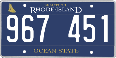 RI license plate 967451