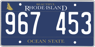 RI license plate 967453