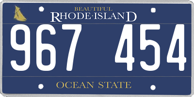 RI license plate 967454