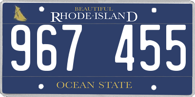 RI license plate 967455