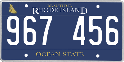 RI license plate 967456