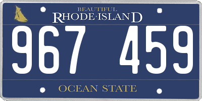 RI license plate 967459