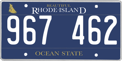 RI license plate 967462