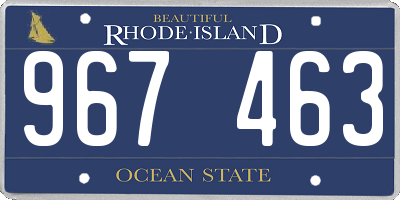 RI license plate 967463